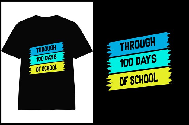 Design de camiseta 100 dias de escola