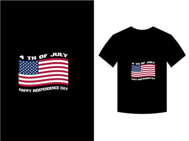 Design de camiseta 4 de julho