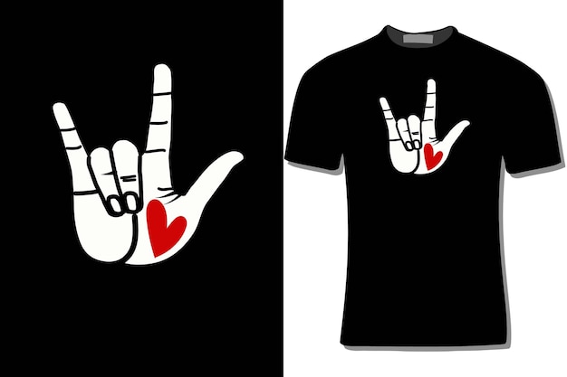 Vetor design de camiseta asl em linguagem de sinais americana