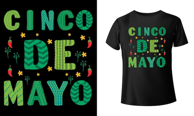 Vetor design de camiseta cinco de mayo