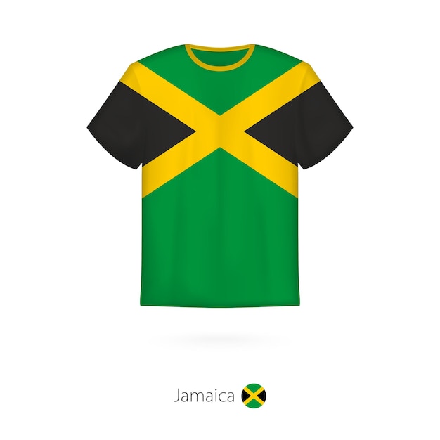 Vetor design de camiseta com bandeira do modelo de vetor de camiseta da jamaica