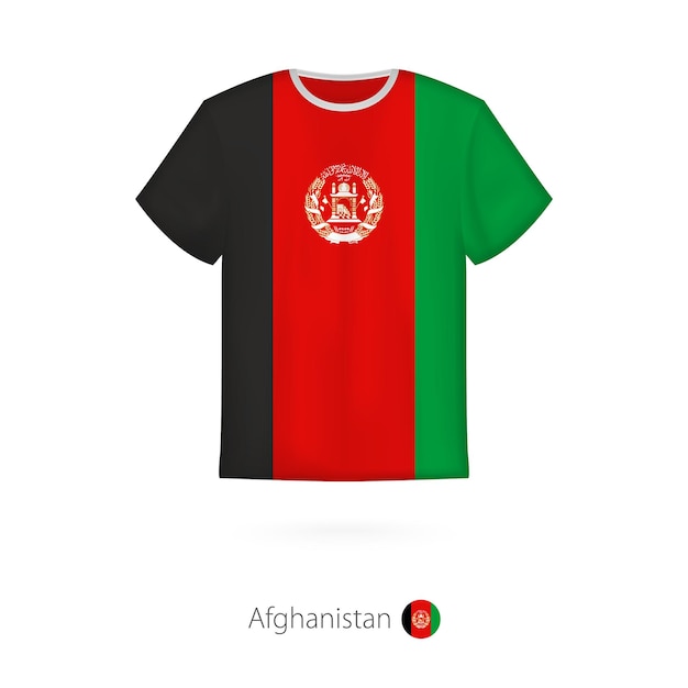 Design de camiseta com bandeira do modelo de vetor de camiseta do afeganistão