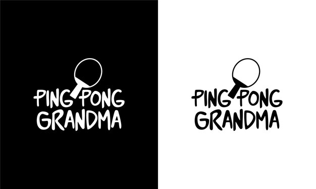 Design de camiseta com citação de tênis de mesa ping pong, tipografia