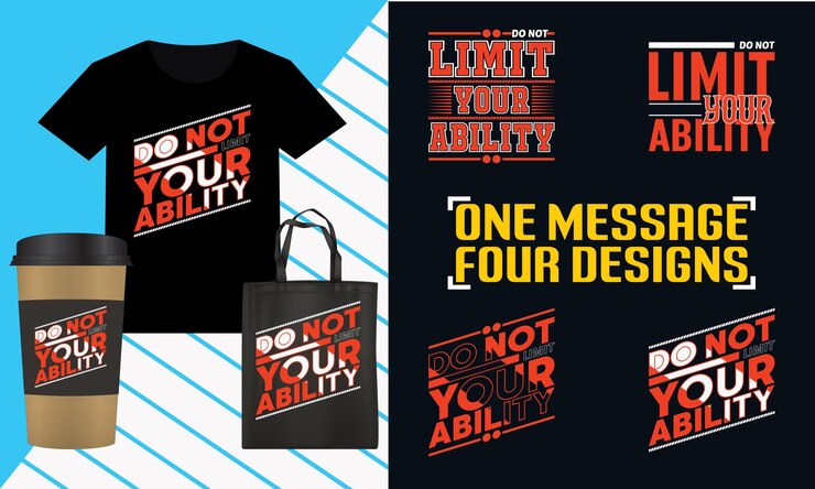 Vetor design de camiseta com citações modernas