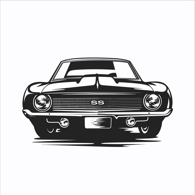 Vetor design de camiseta com ilustração de carro