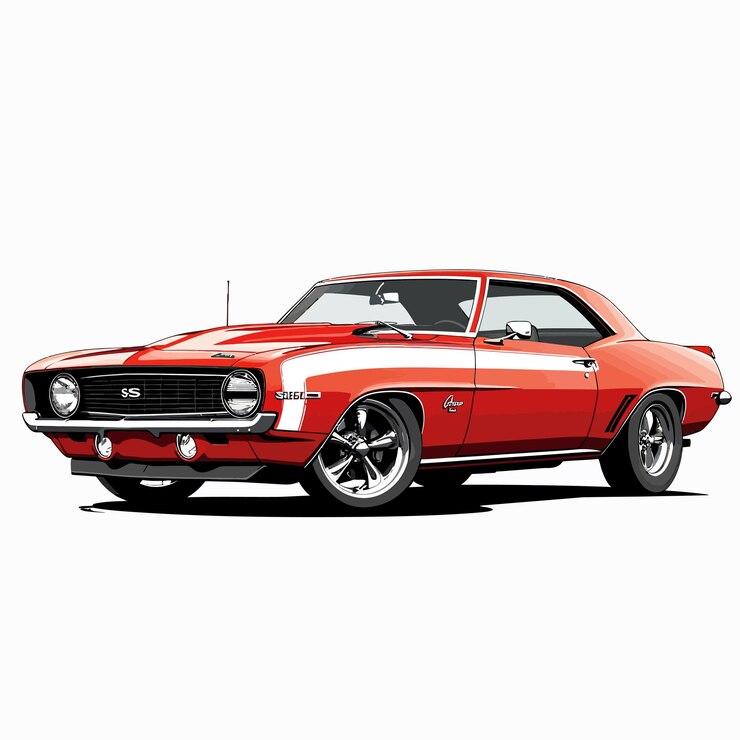 Vetor design de camiseta com ilustração de carro