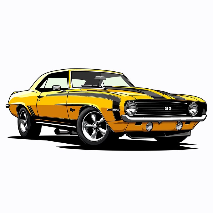 Vetor design de camiseta com ilustração de carro