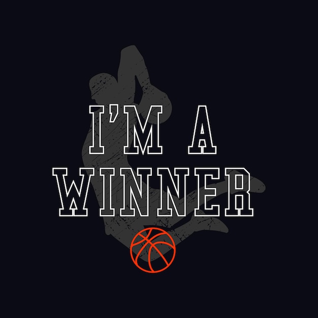 Design de camiseta com ilustração de jogador de basquete.