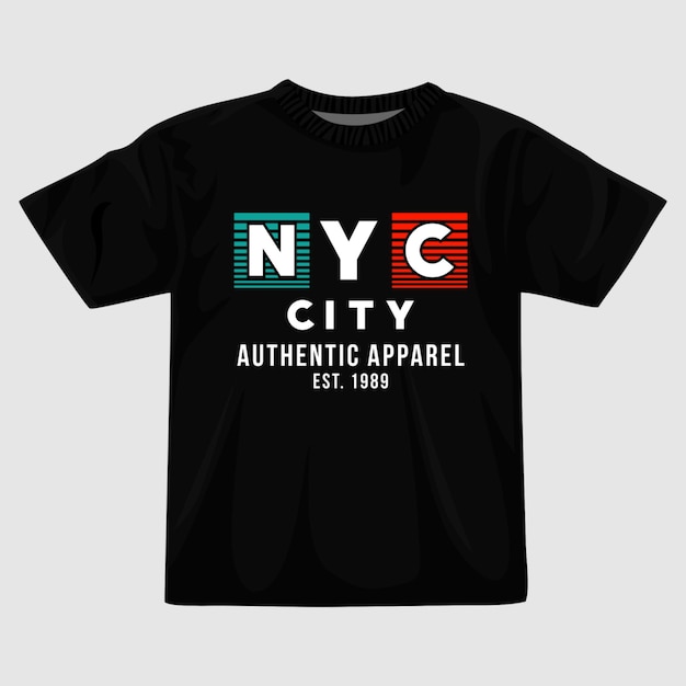 Design de camiseta com tipografia de nova york