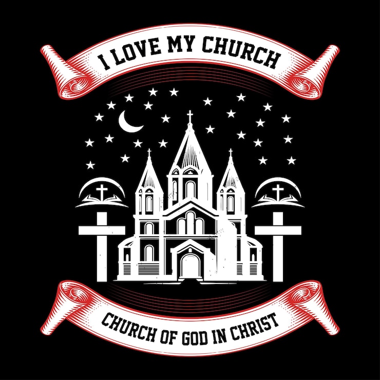 Vetor design de camiseta da igreja - design de camiseta do dia da igreja, consolador da igreja