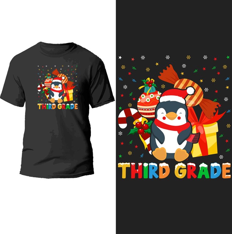 Vetor design de camiseta da terceira série.