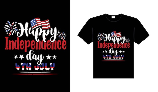design de camiseta de 4 de julho celebração do dia da independência dos estados unidos