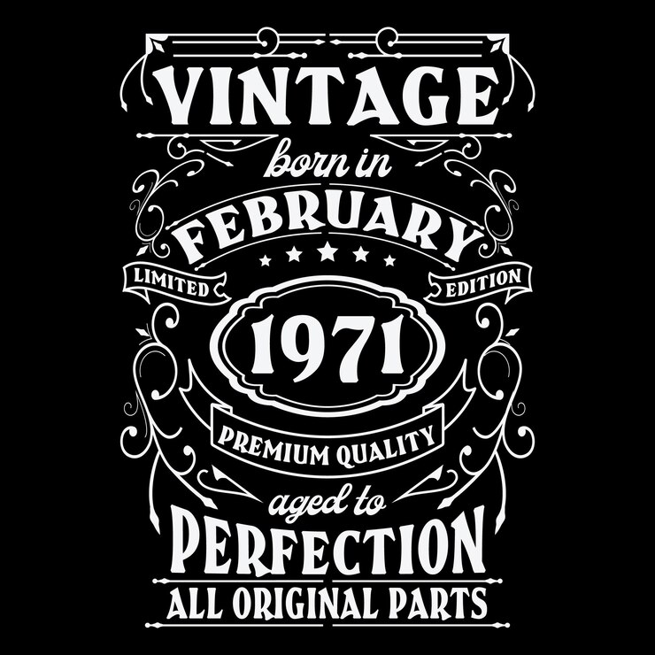 Design de camiseta de aniversário vintage com elementos de aniversário ou design de tipografia de aniversário l desenhado à mão