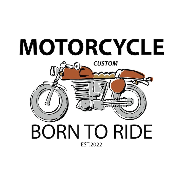 Design de camiseta de arte vetorial de ilustração gráfica de garagem de motocicleta