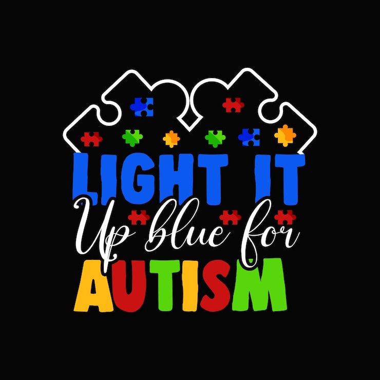 Vetor design de camiseta de autismo, tipografia de autismo, ilustração vetorial