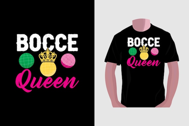 Design de camiseta de bocha bocha tipografia design de camiseta