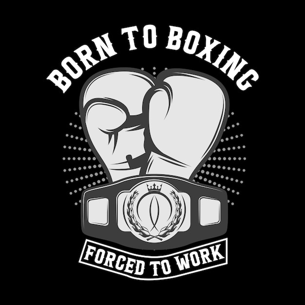 Vetor design de camiseta de boxe