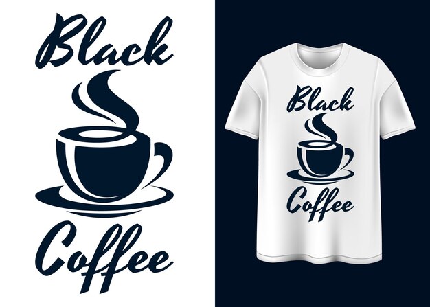 Vetor design de camiseta de café