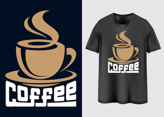 Vetor design de camiseta de café