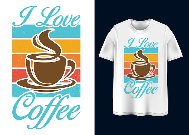 Vetor design de camiseta de café