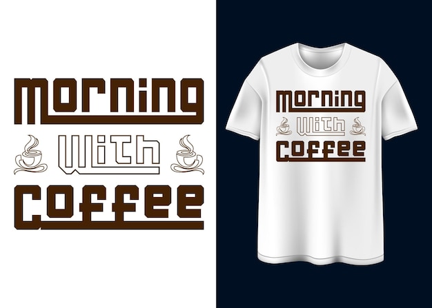 Vetor design de camiseta de café