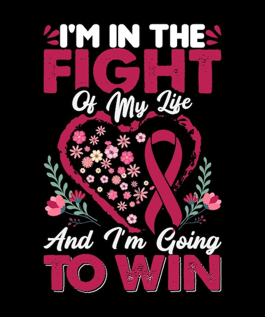 Vetor design de camiseta de câncer de mama, rosa, mãe, tia, desgaste, luta
