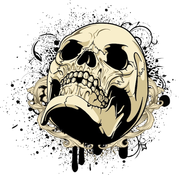 Design de camiseta de caveira Vetor grátis