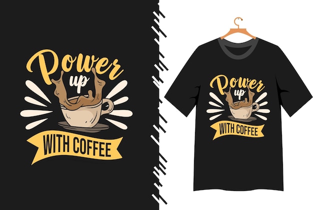 Vetor design de camiseta de citação de café