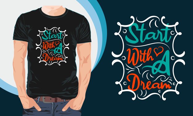 Vetor design de camiseta de citação inspiradora