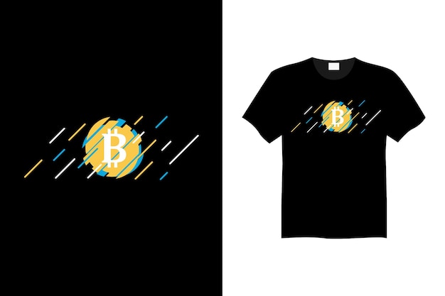 Design de camiseta de criptomoeda Bitcoin