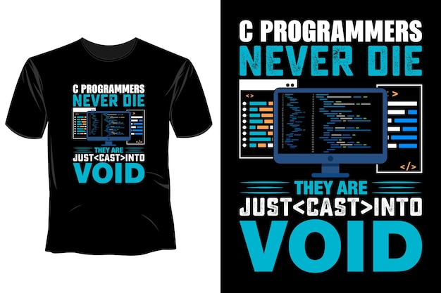 Design de camiseta de desenvolvedor de software