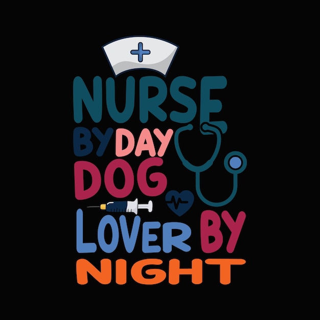 Vetor design de camiseta de enfermeira
