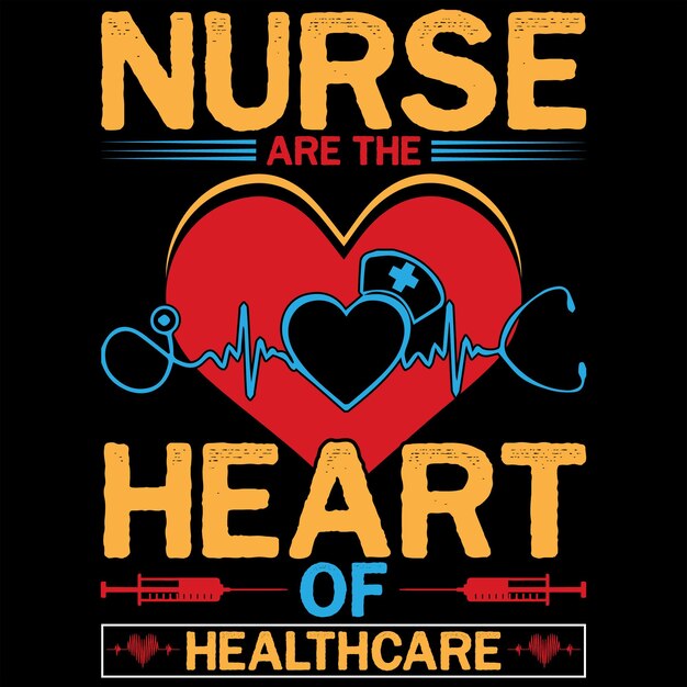 Vetor design de camiseta de enfermeira