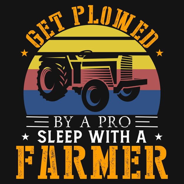 Vetor design de camiseta de fazendeiro