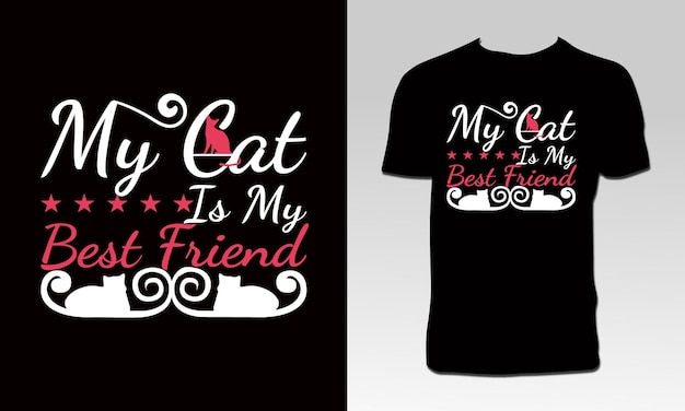 Design de camiseta de gato