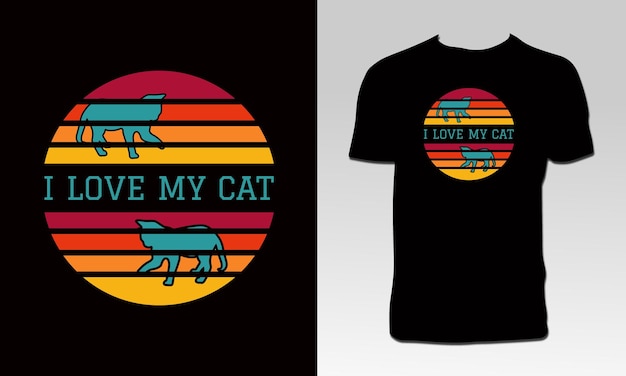 Design de camiseta de gato