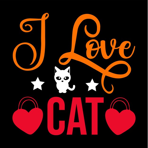 Vetor design de camiseta de gato