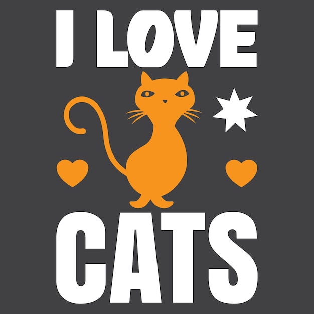 Design de camiseta de gato