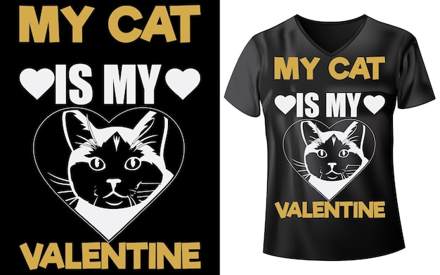 Design de camiseta de gato