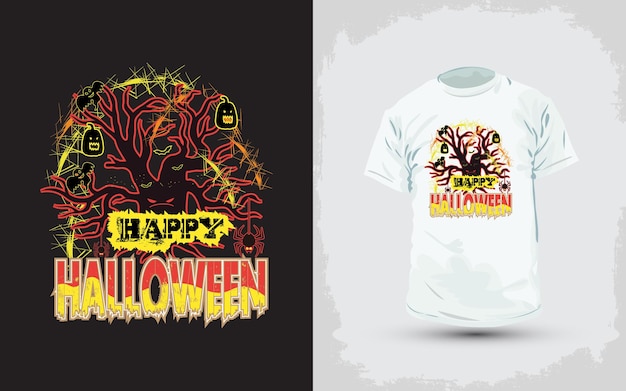 Vetor design de camiseta de halloween
