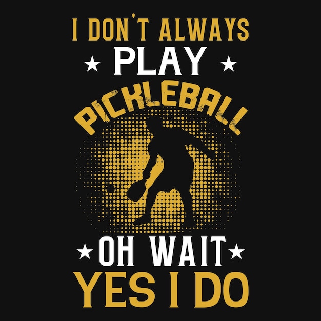 Design de camiseta de jogo de pickleball