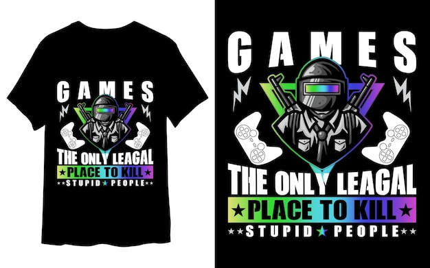 Vetor design de camiseta de jogo