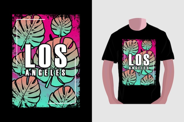 Design de camiseta de los angeles summer beach design de camiseta de verão tópico