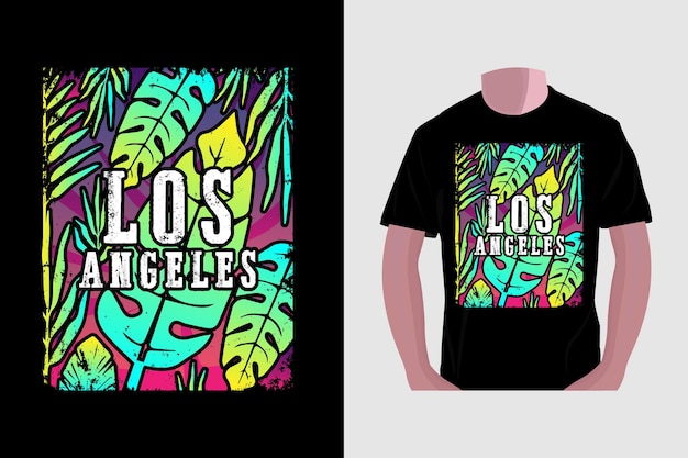 Design de camiseta de los angeles summer beach design de camiseta de verão tópico