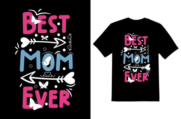 Design de camiseta de mãe de dia das mães premium EPS Modelo