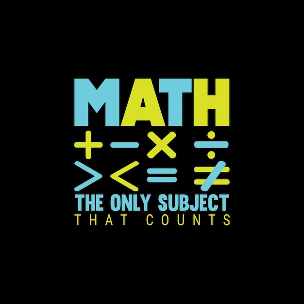 Design de camiseta de matemática