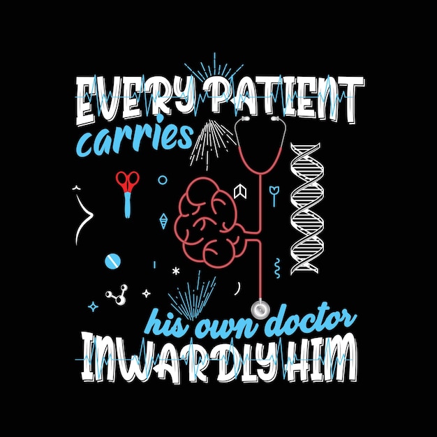 Design de camiseta de médico