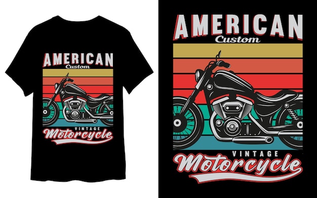 Vetor design de camiseta de motocicleta