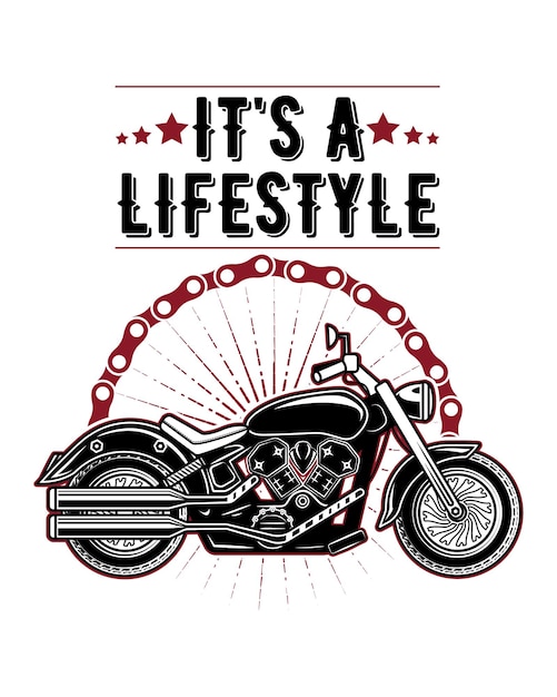 Design de camiseta de motocicleta