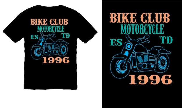 Vetor design de camiseta de motocicleta